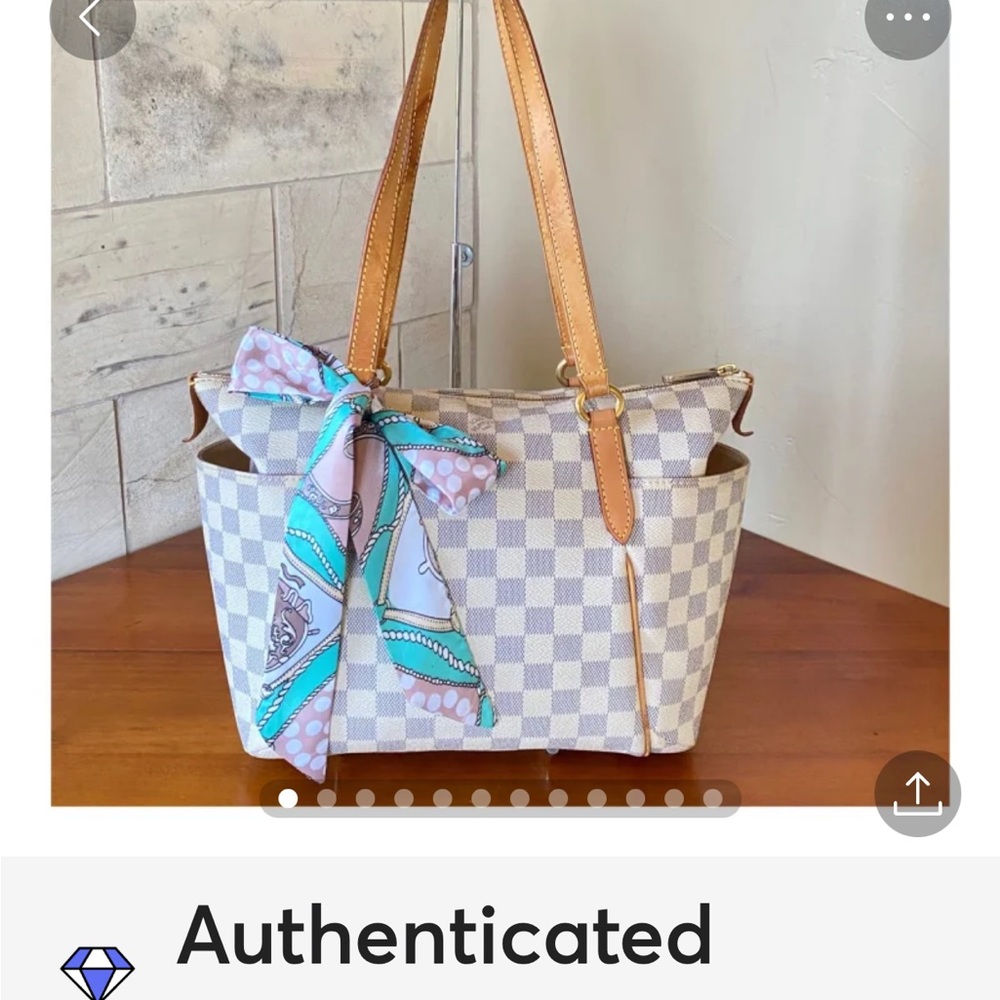 ♥️♥️SOLD LOUIS VUITTON TOTALLY PM AZUR TOTE SHOULDER BAG - Picture 16 of 16
